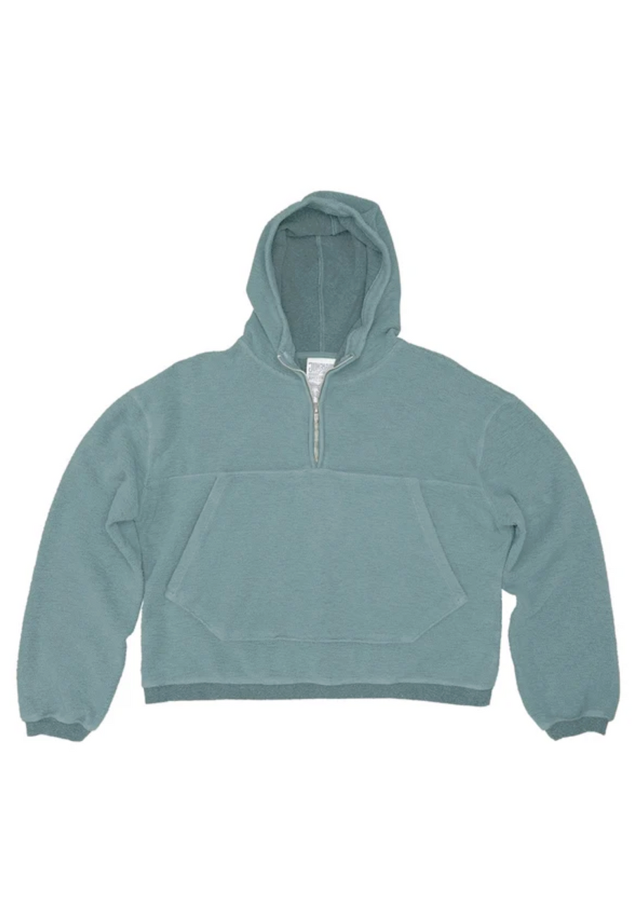 Jungmaven :: Heathered Osprey Cropped Sweatshirt