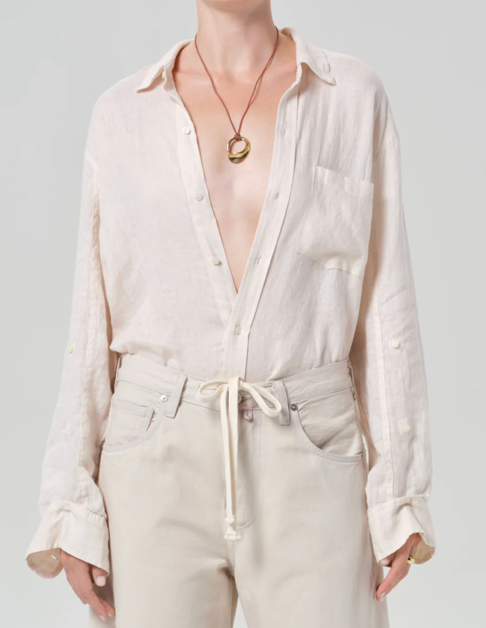 Citizens of Humanity :: Kayla Shrunken Shirt, Linen