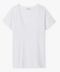 Nili Lotan :: Carol Vneck Tee, Washed Red