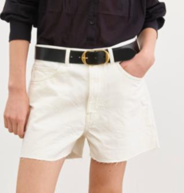 Nili Lotan :: Cobain Denim Short, Cream