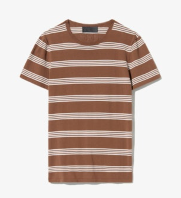 Nili Lotan :: Lanise Stripe Sweater, Brown/Ivory