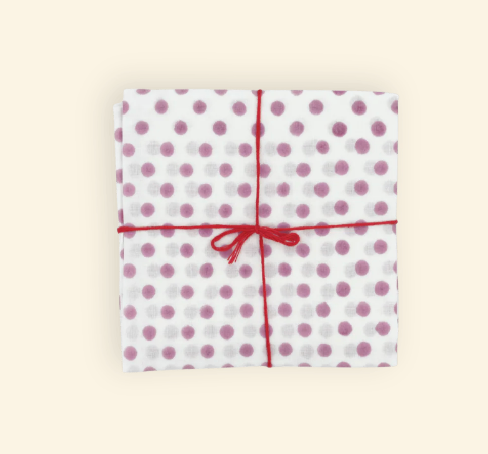 Suzette :: Napkins, Purple Dot Set of 4