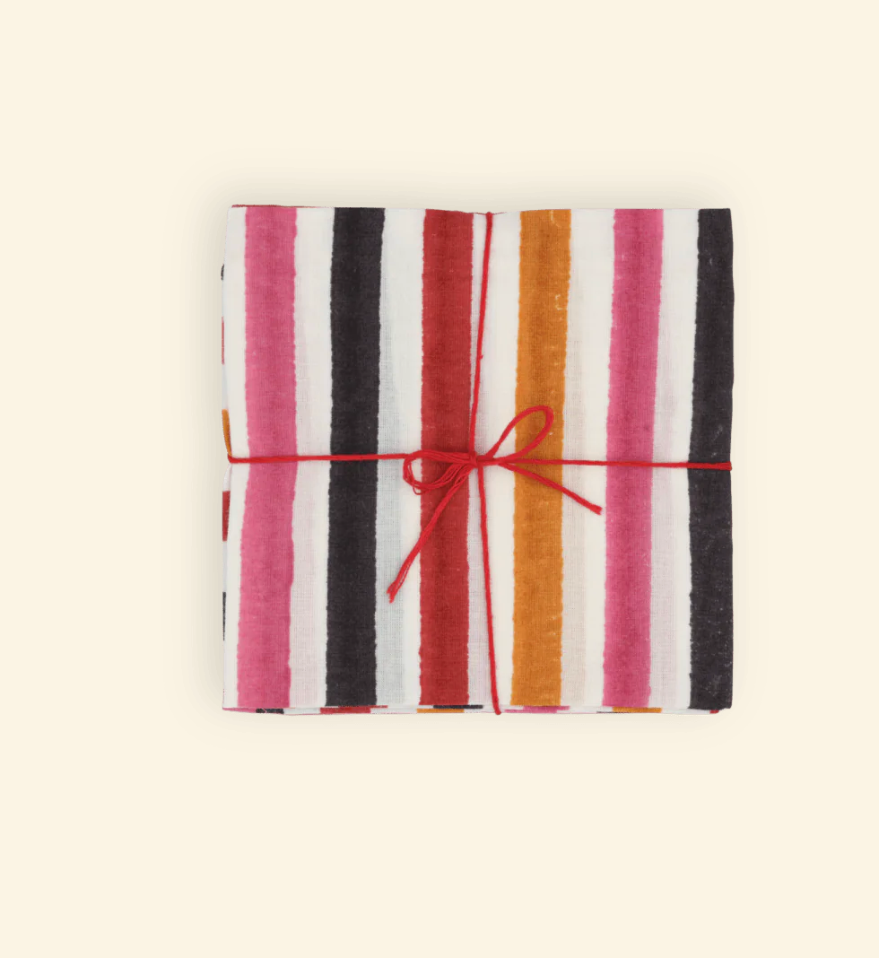 Suzette :: Napkins Summer Stripe, Set of 4