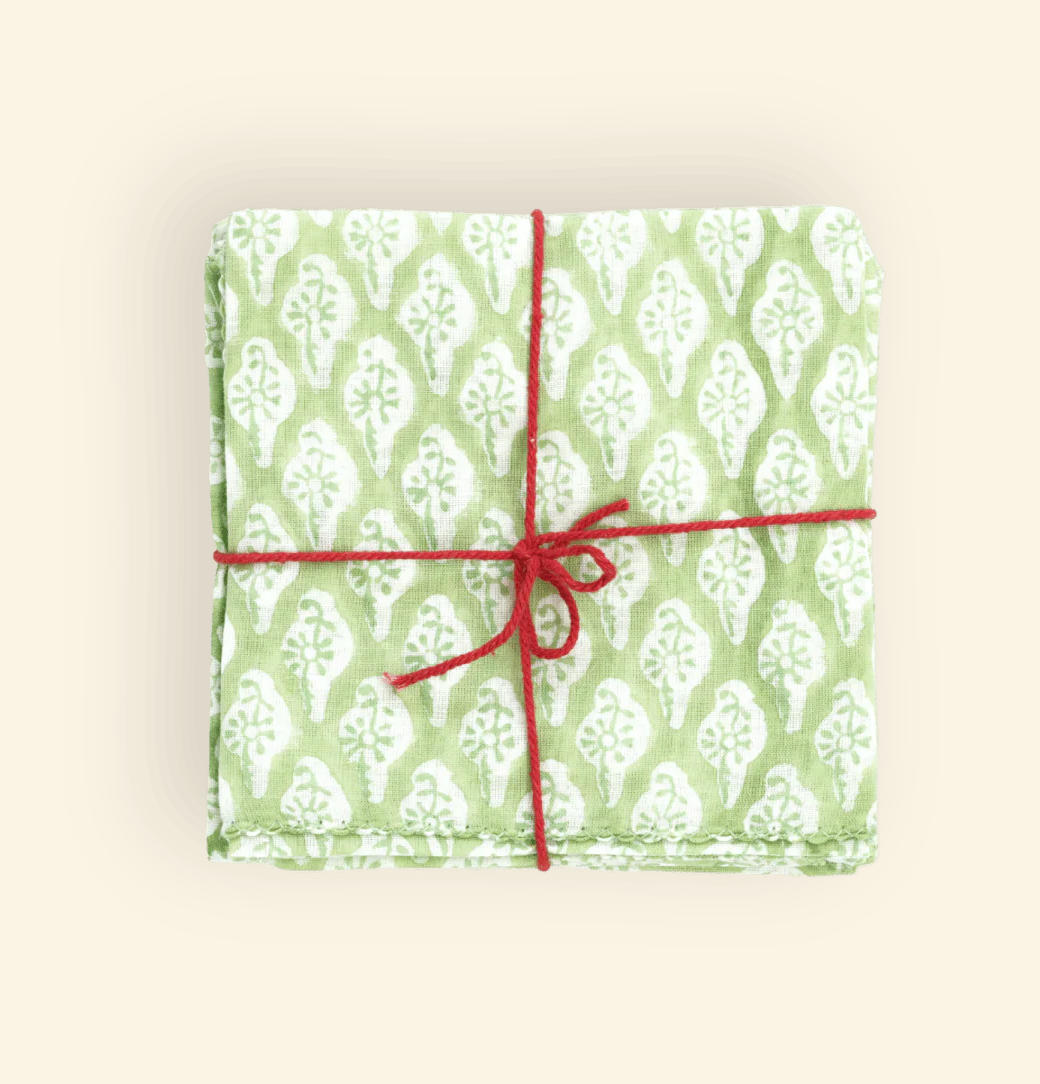 Suzette :: Napkins Mint Green, Set of 4