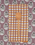 Suzette :: Napkins Mauve/Ochre Check, Set of 4