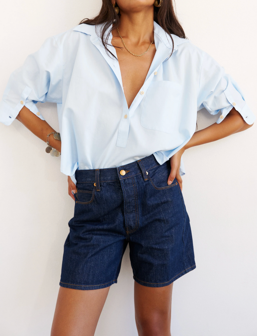 Jamie Haller :: The Popover Shirt, Baby Blue