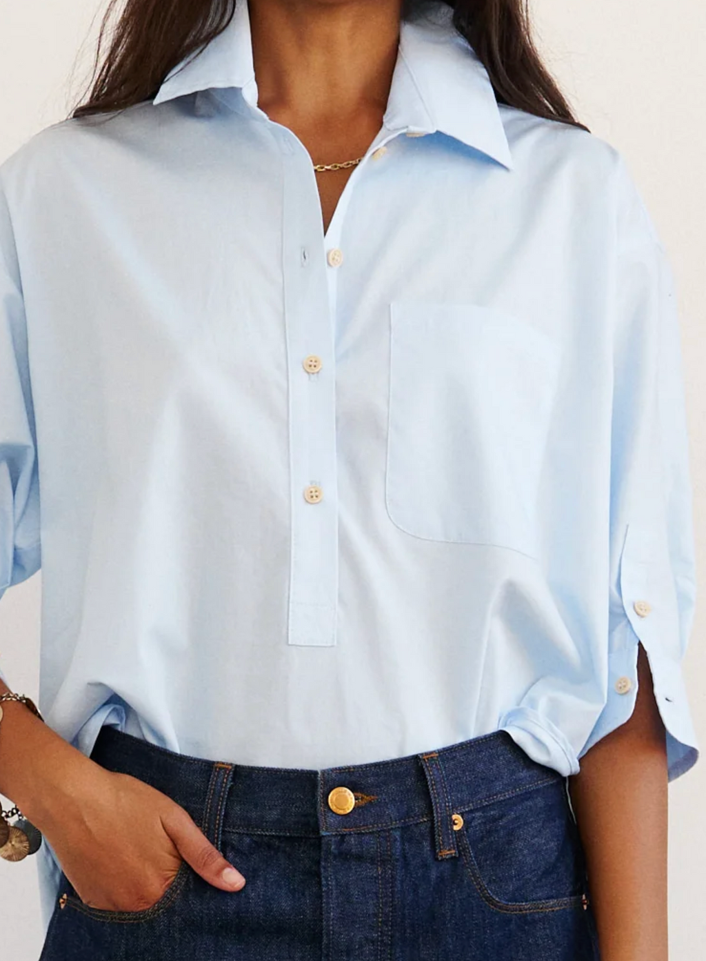 Jamie Haller :: The Popover Shirt, Baby Blue