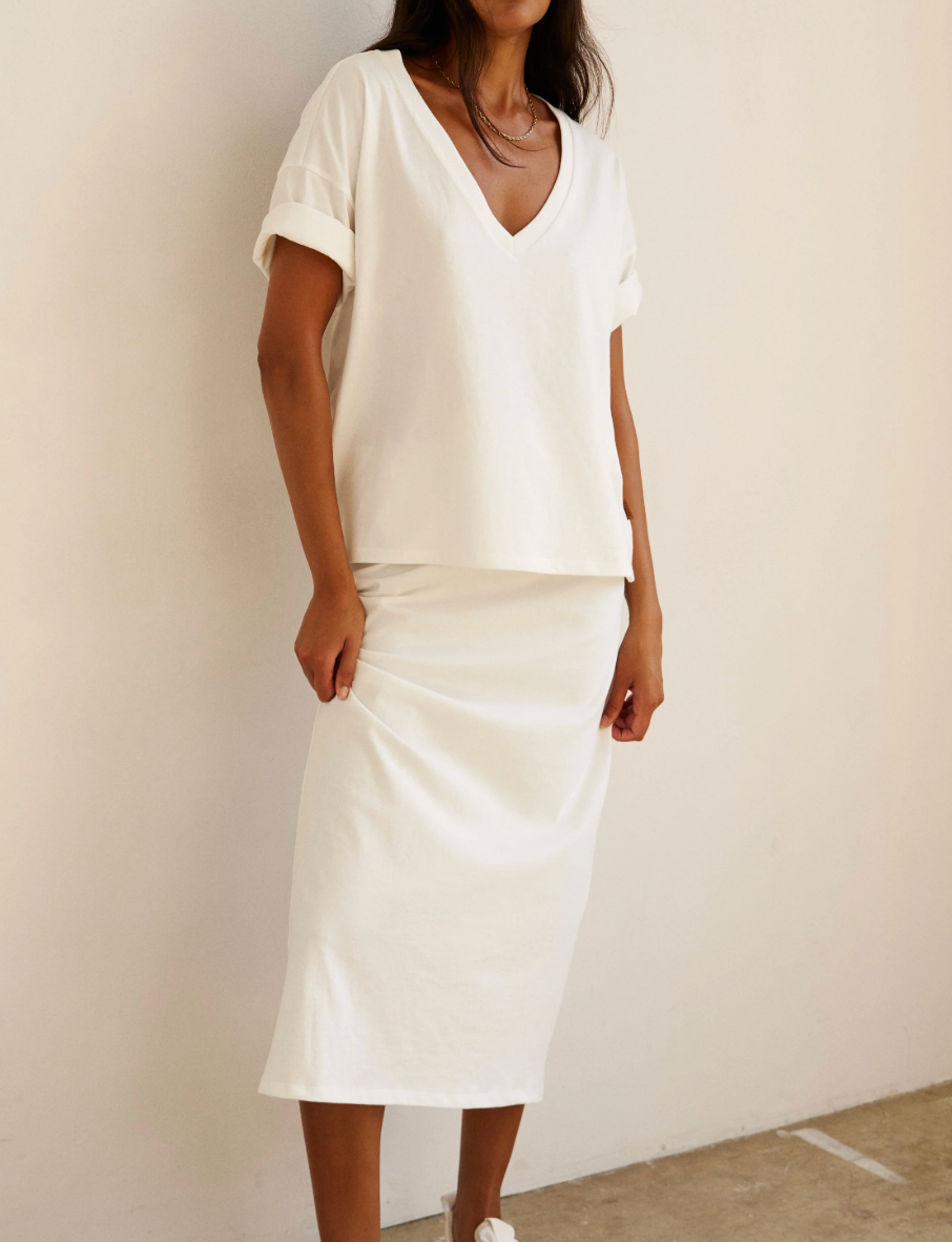 Jamie Haller :: The V Tee, White