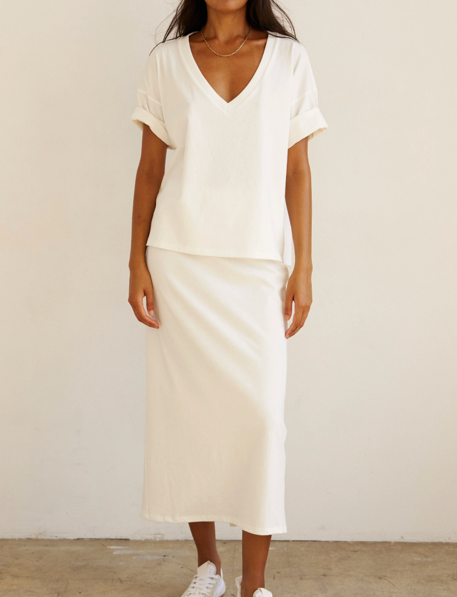 Jamie Haller :: The V Tee, White