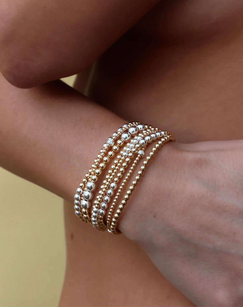 Karen Lazar :: 2mm Gold-Filled, 3mm Sterling Silver Bracelet