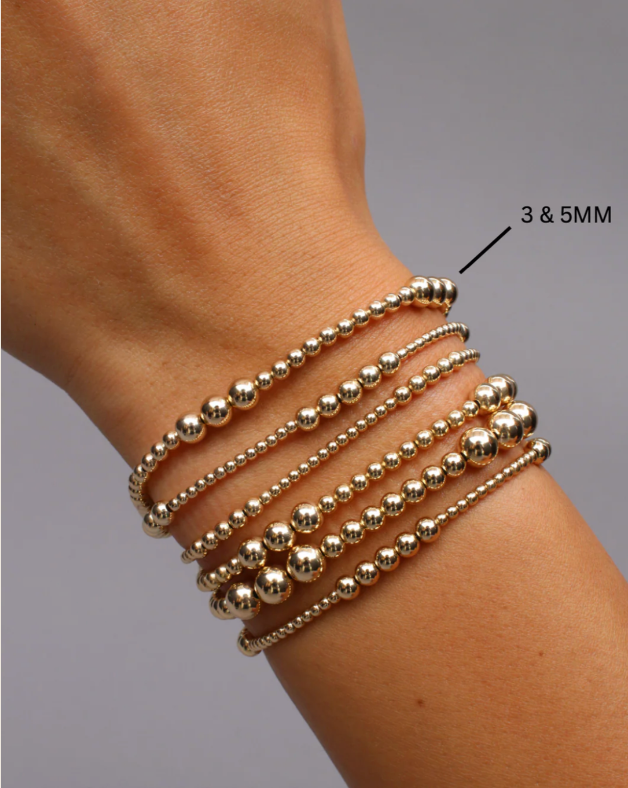 Karen Lazar :: 3 & 5mm Gold-Filled Pattern Bracelet