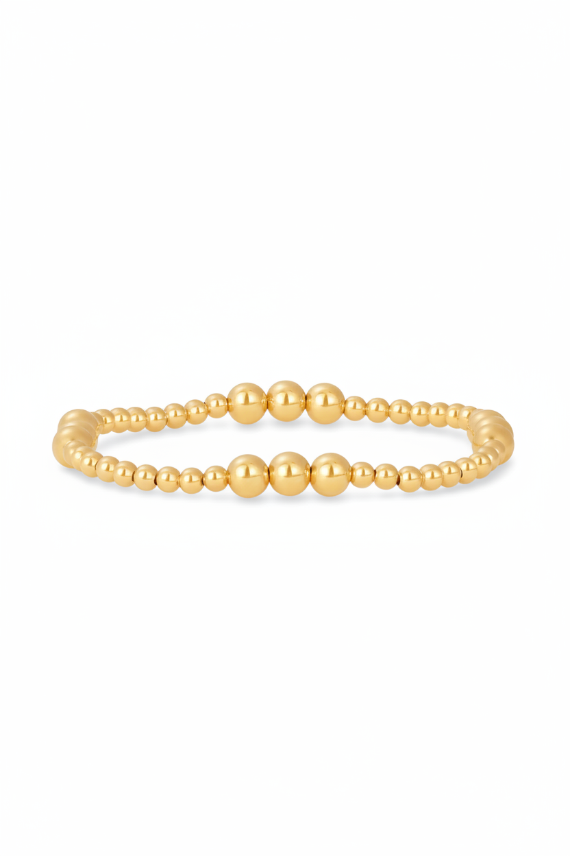 Karen Lazar :: 3 & 5mm Gold-Filled Pattern Bracelet