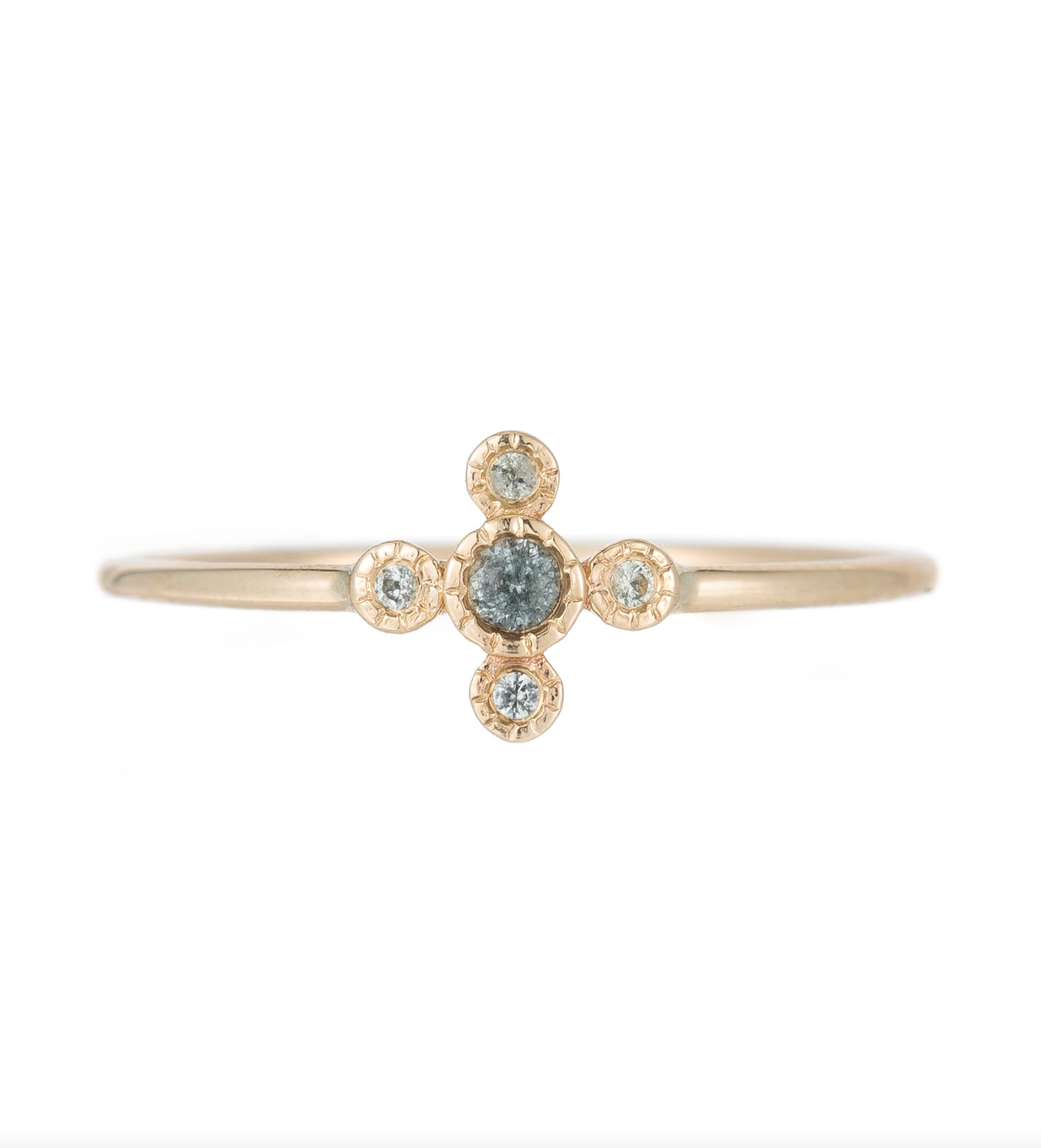 Jennie Kwon :: Green Sapphire Flora Ring