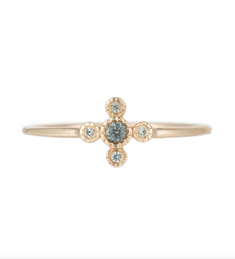 Jennie Kwon :: Green Sapphire Flora Ring