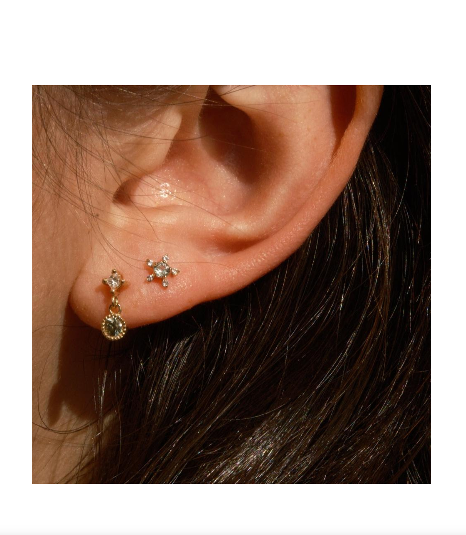 Jennie Kwon :: Green Sapphire Sprout Stud, Single