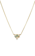 Jennie Kwon :: Opal Diamond Fan Necklace, 16"