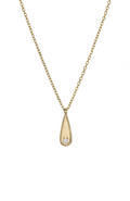 Jennie Kwon :: Long Teardrop Diamond Mirror Pendant, 16"