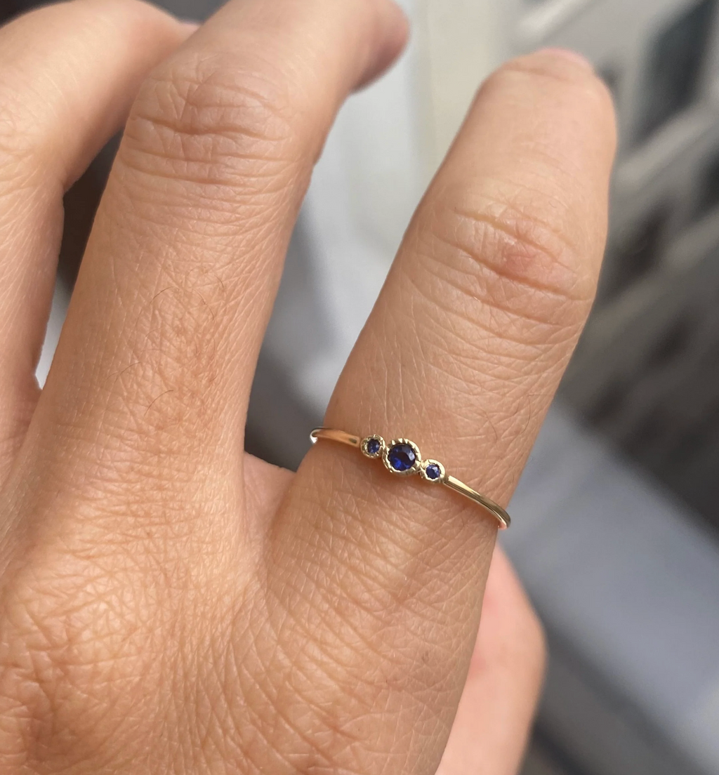 Jennie Kwon :: Blue Sapphire Genesis Ring