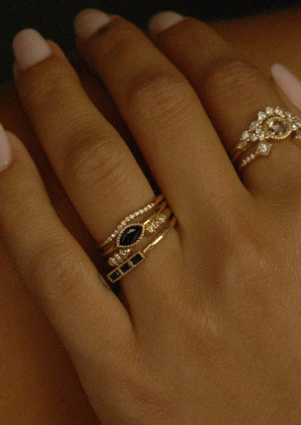 Jennie Kwon :: Diamond Sprinkle Arch Ring