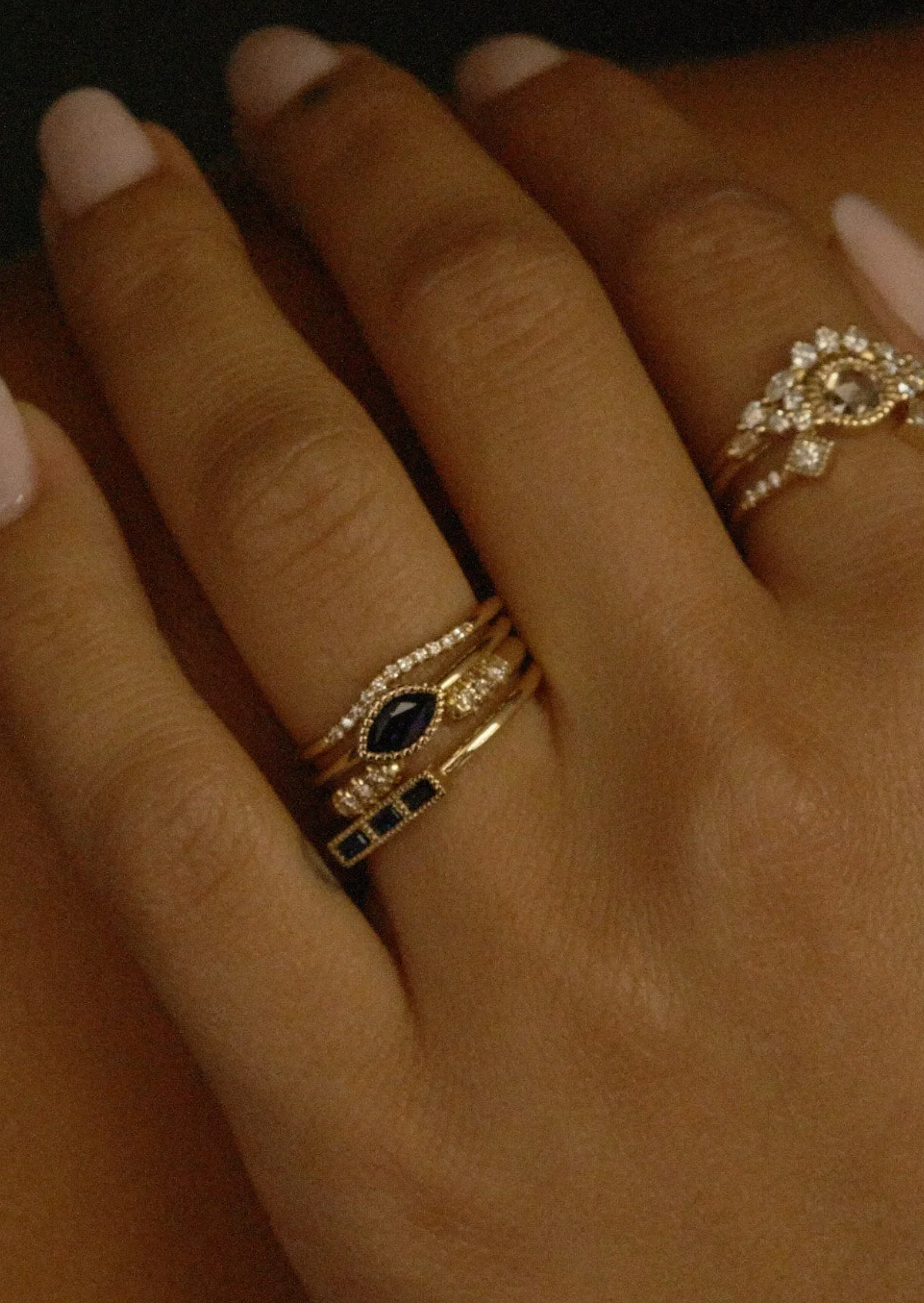 Jennie Kwon :: Diamond Sprinkle Arch Ring