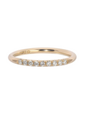 Jennie Kwon :: Gold Round Semi Pave Band
