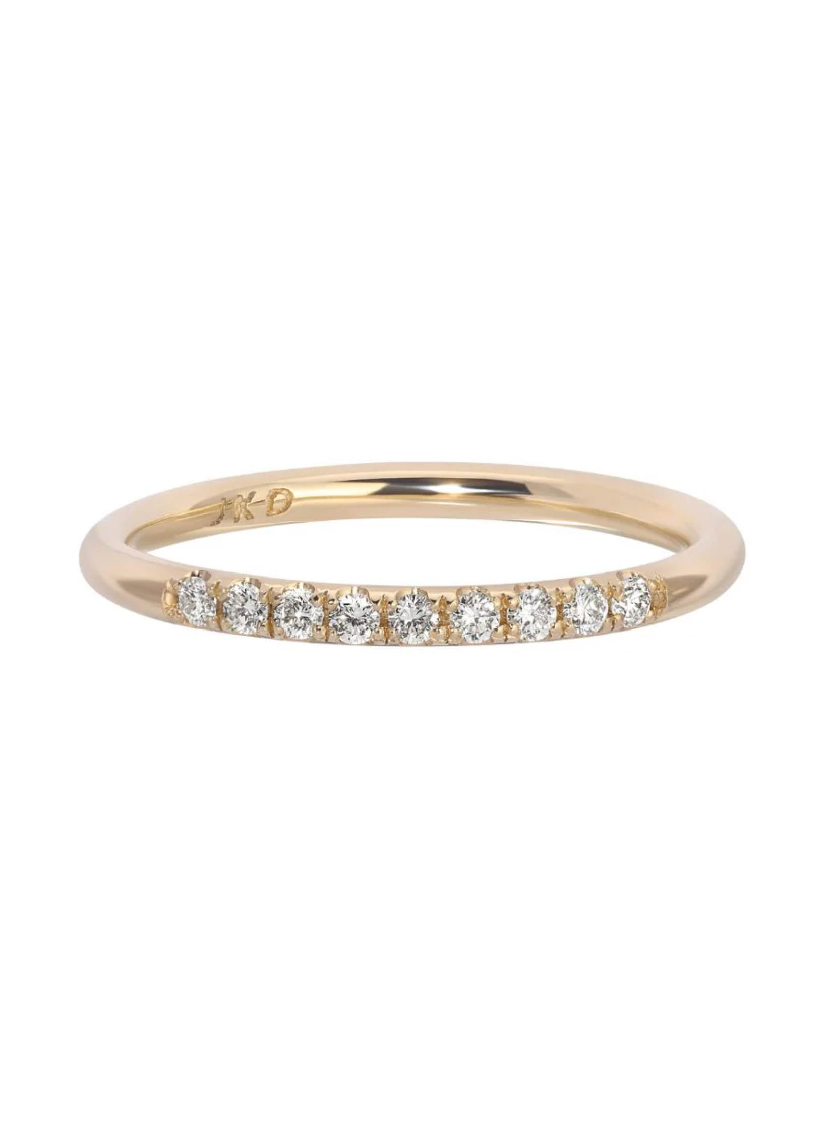 Jennie Kwon :: Gold Round Semi Pave Band