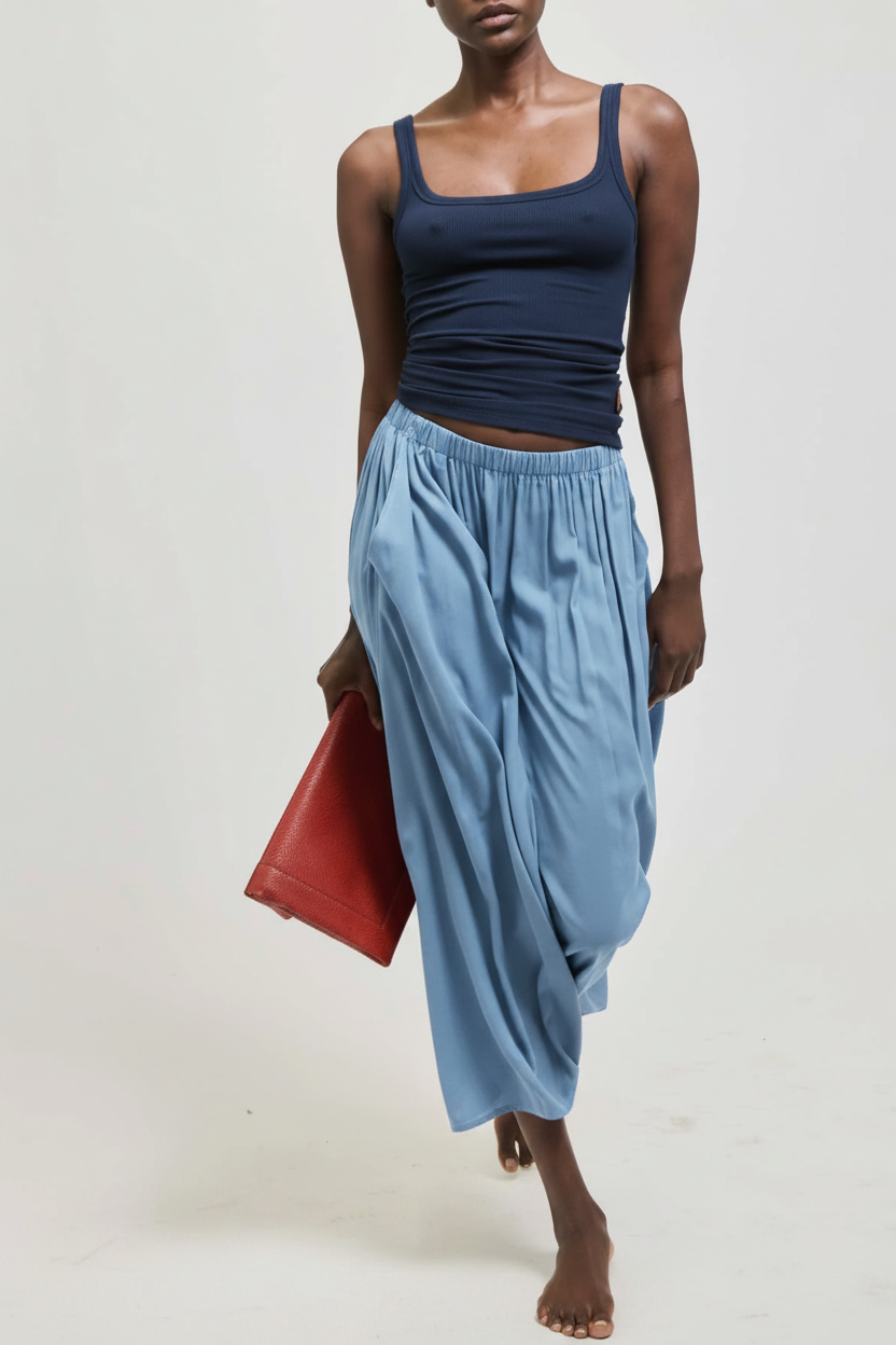 Jamie Haller :: The Midi Swing Skirt, Sky Blue