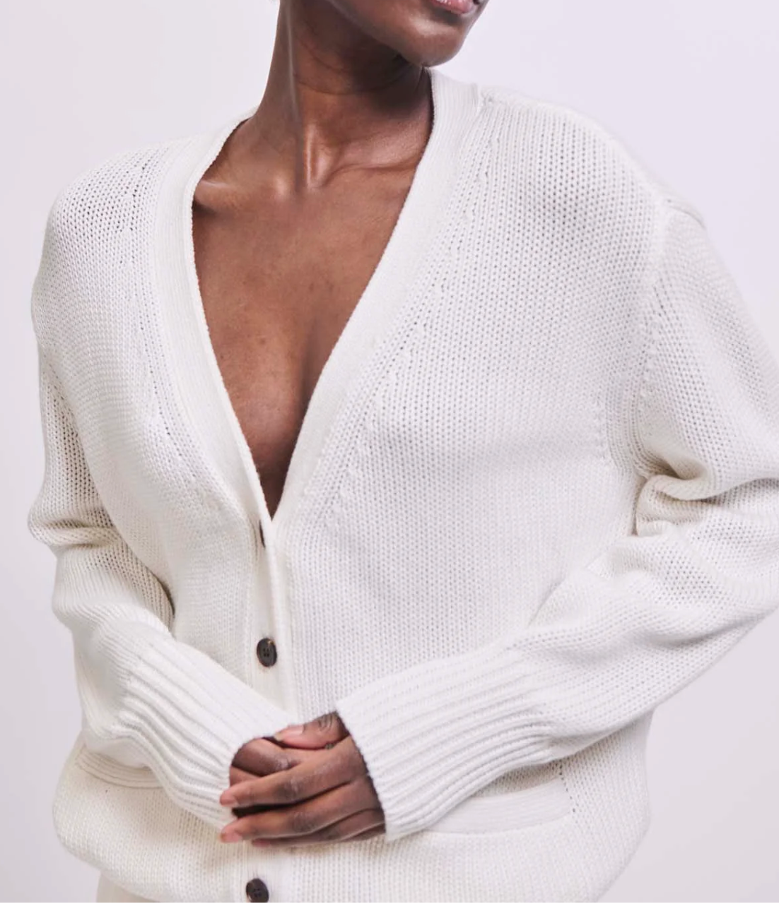 Jamie Haller :: The Welt Pocket Cotton-Cashmere Cardigan, White