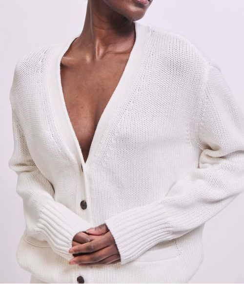Jamie Haller :: The Welt Pocket Cotton-Cashmere Cardigan, White