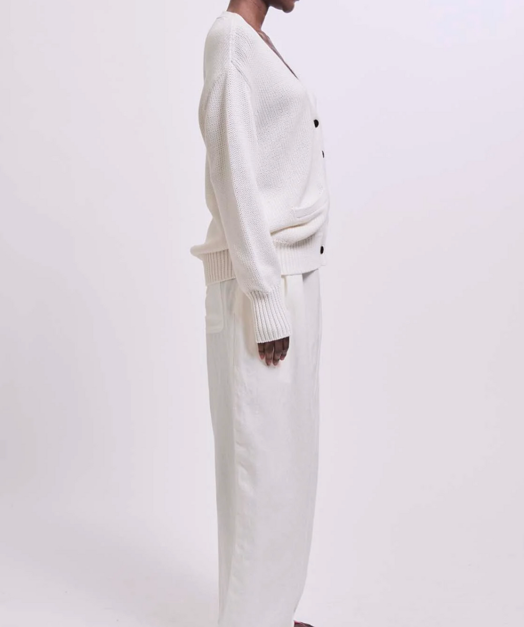 Jamie Haller :: The Welt Pocket Cotton-Cashmere Cardigan, White