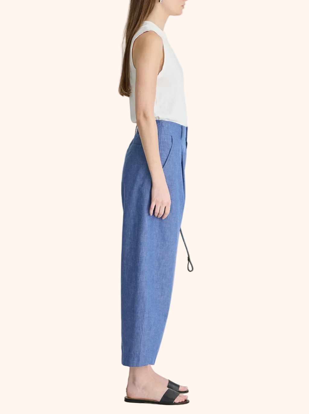 Apiece Apart :: Bari Crop Trouser, Chambray