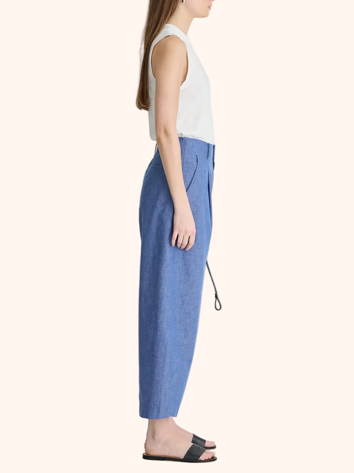 Apiece Apart :: Bari Crop Trouser, Chambray