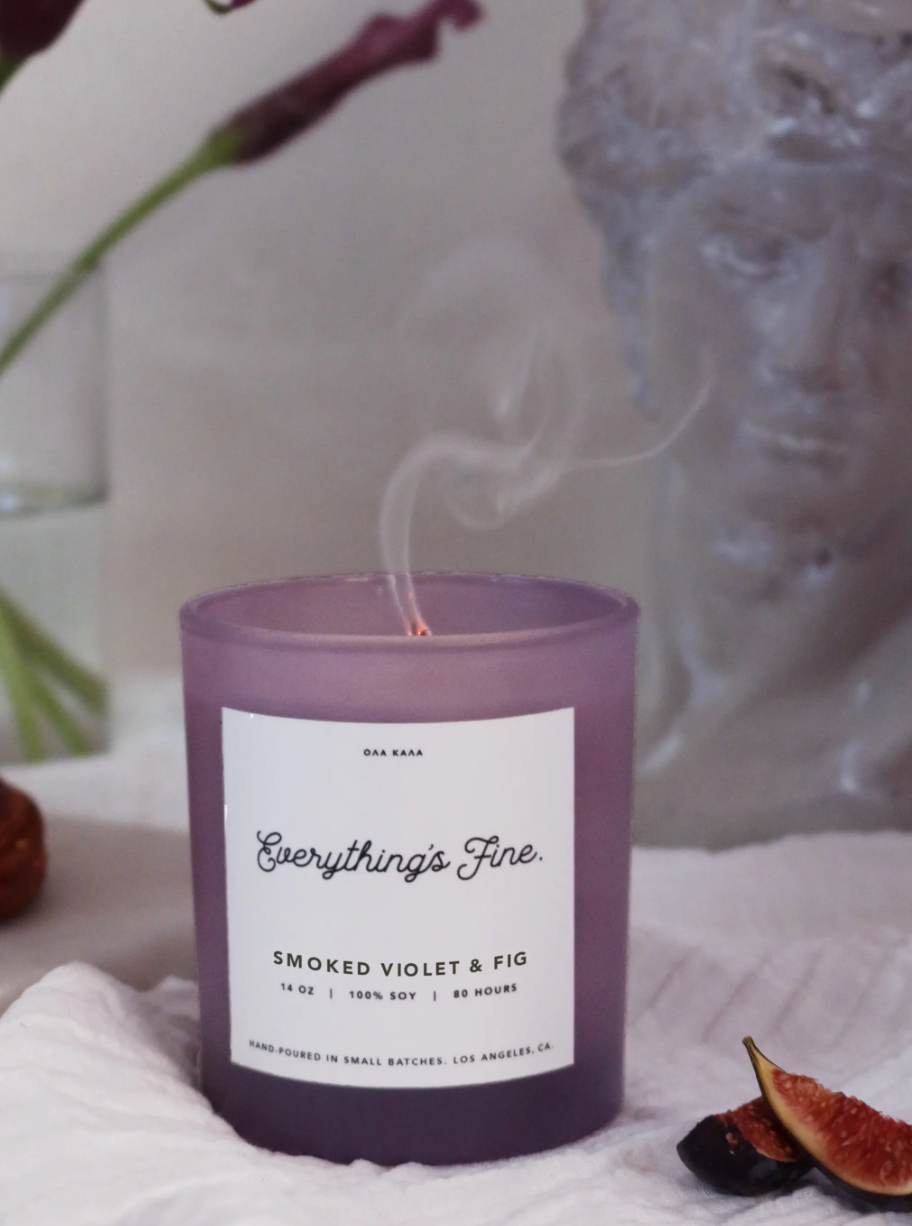 Everything’s Fine :: Smoked Violet & Fig 14oz Candle