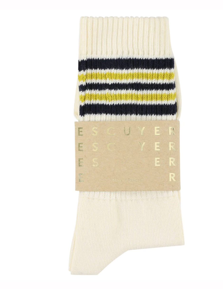 Escuyer :: MEN'S 5 Stripes Crew Socks