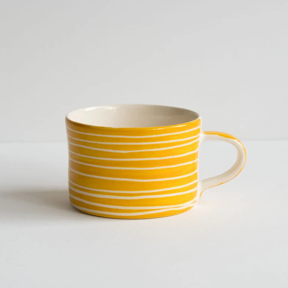 Musango :: Sgrafitto Stripe Mug, Turmeric