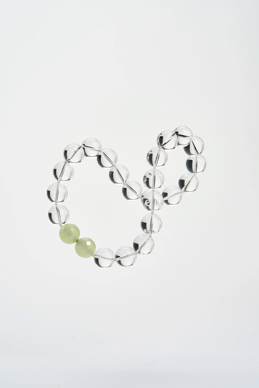 Mussels & Muscles :: Spheres Bracelet Rock Crystal / Jade