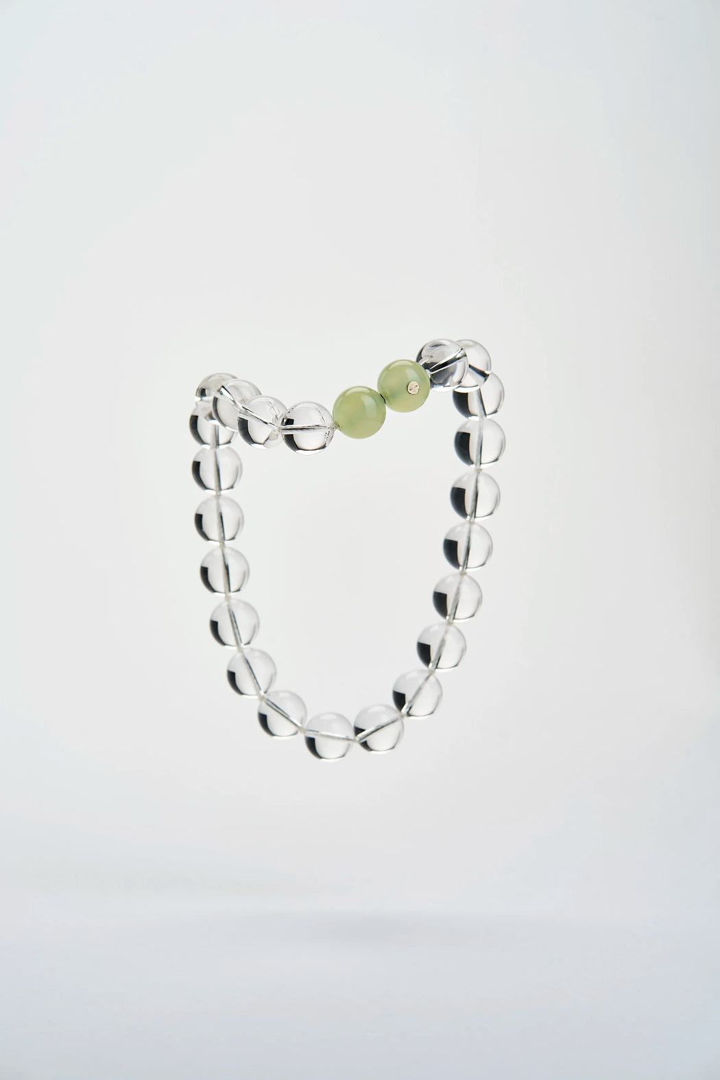 Mussels & Muscles :: Spheres Bracelet Rock Crystal / Jade