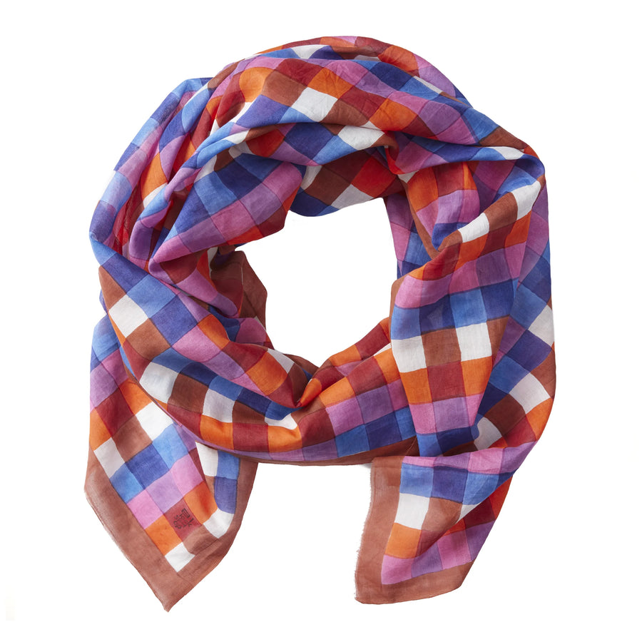 Blockshop :: Split Bars Long Scarf, Purple