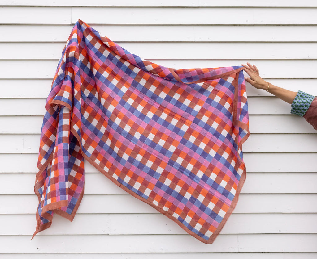 Blockshop :: Split Bars Long Scarf, Purple