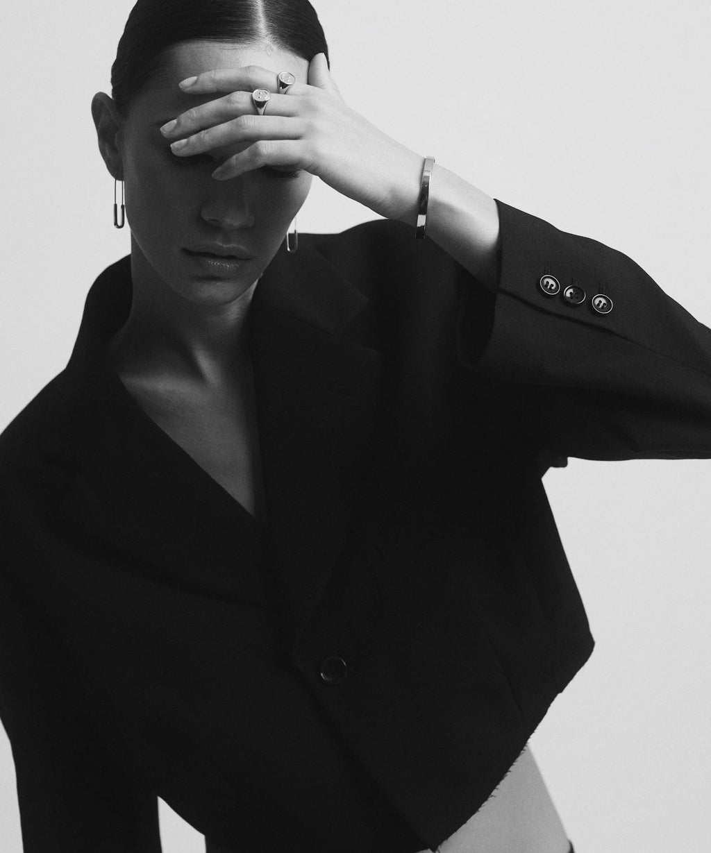 Their Studios :: Zion Beveled Cuff, Sterling Silver
