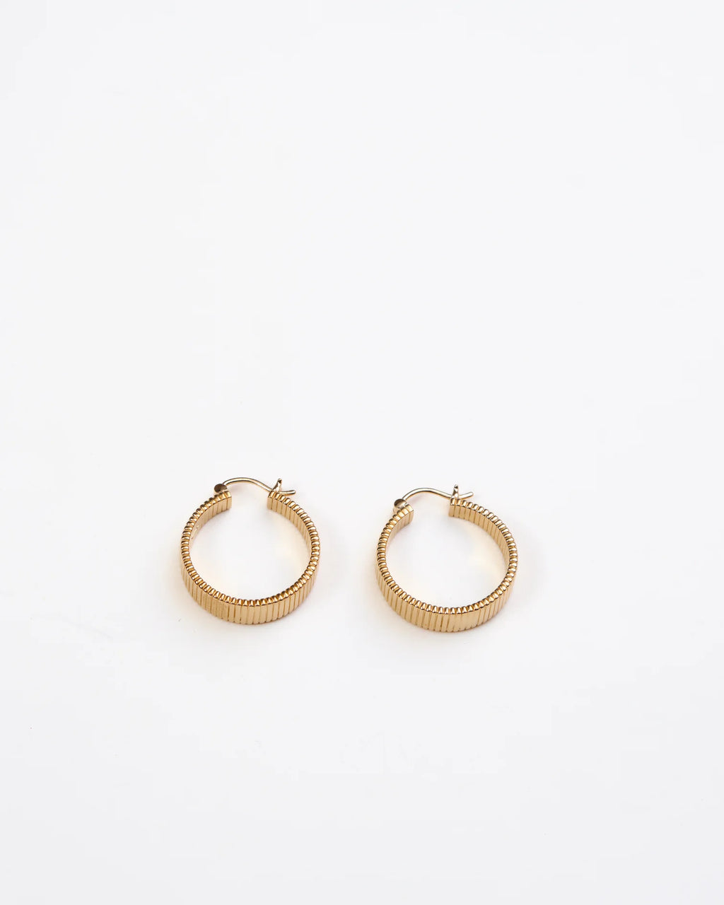 Their Studios :: Willa Fluted Earrings, Gold Vermeil