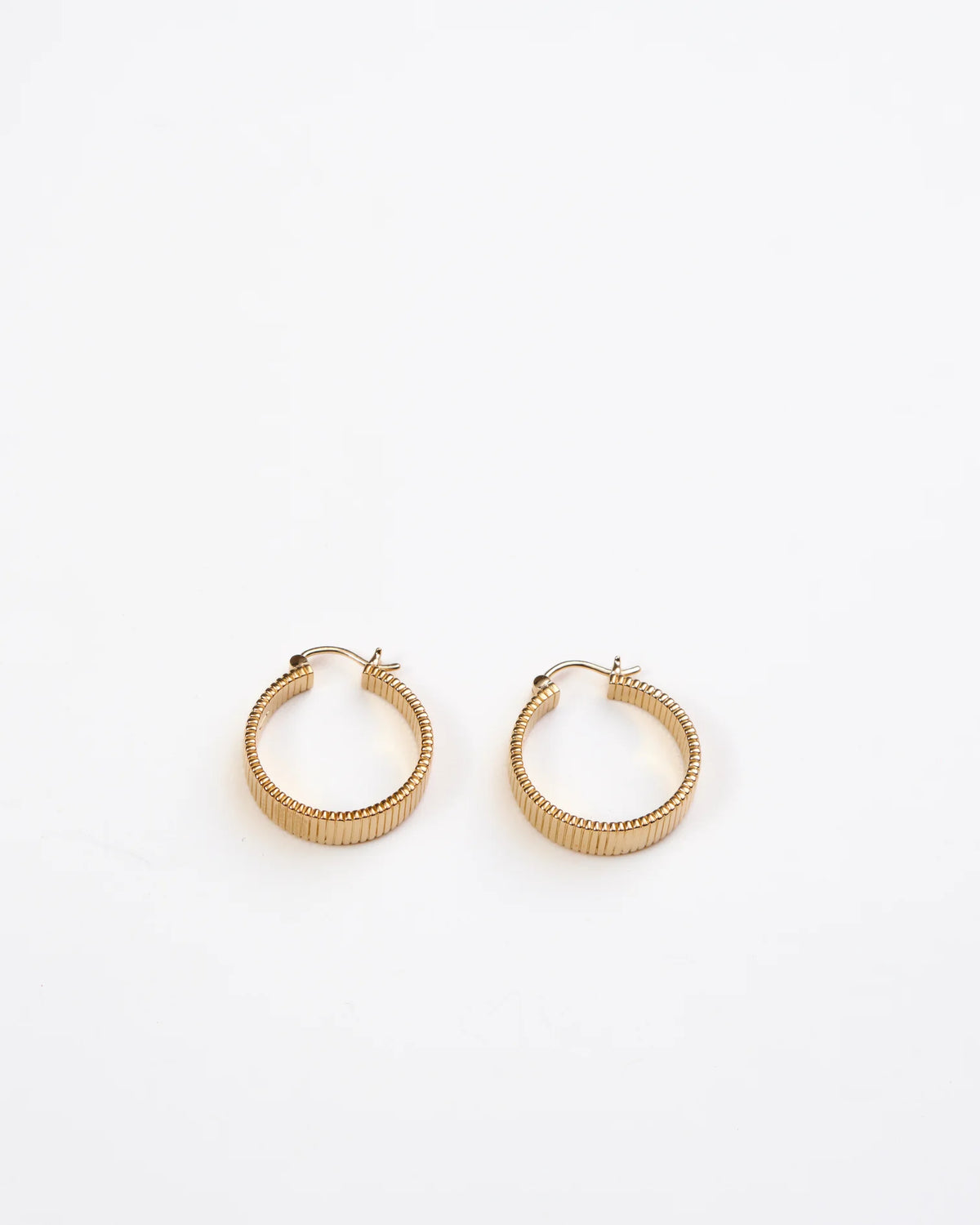 Their Studios :: Willa Fluted Earrings, Gold Vermeil