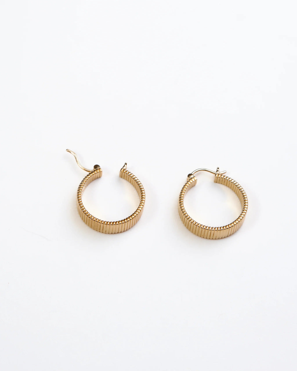 Their Studios :: Willa Fluted Earrings, Gold Vermeil