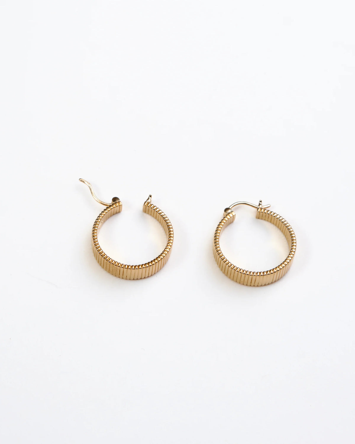 Their Studios :: Willa Fluted Earrings, Gold Vermeil