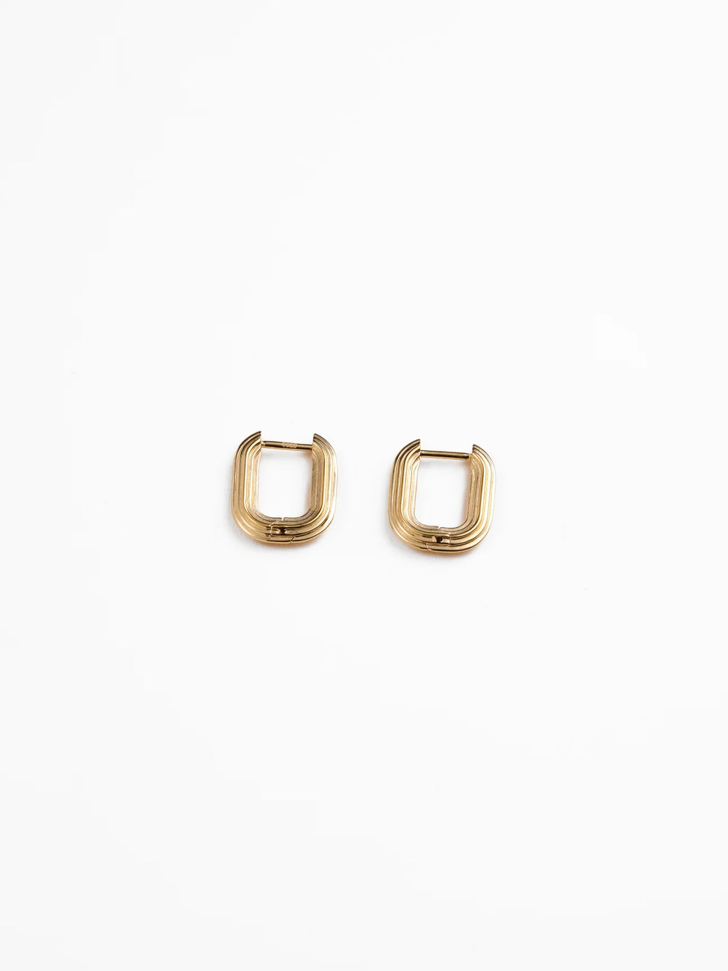 Their Studios :: Elli Step Link Huggies, Gold Vermeil