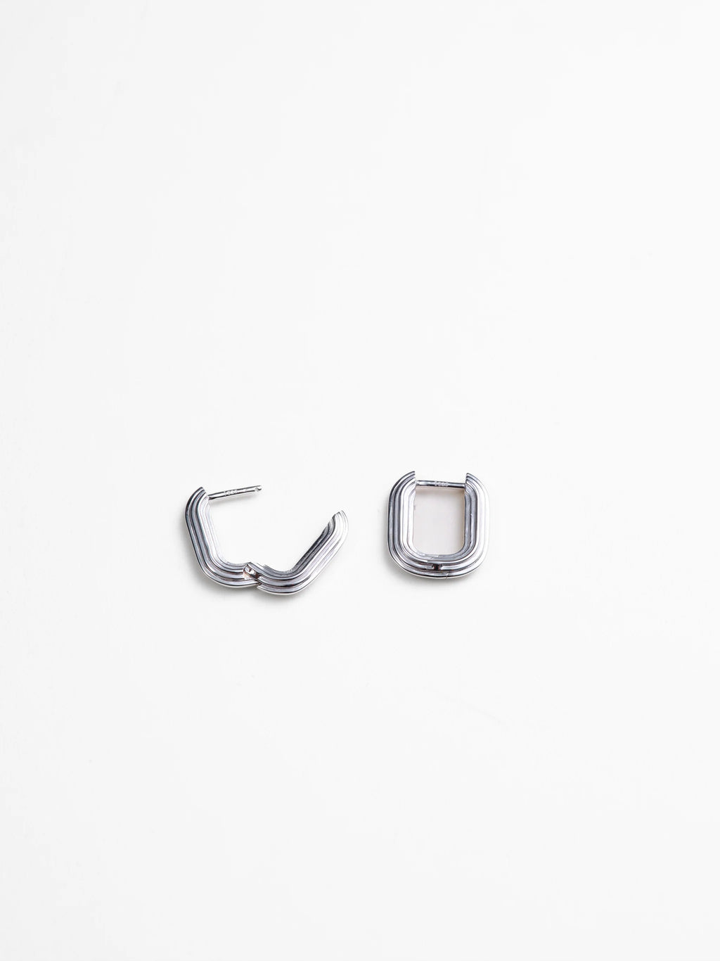 Their Studios :: Elli Step Link Huggies, Sterling Silver