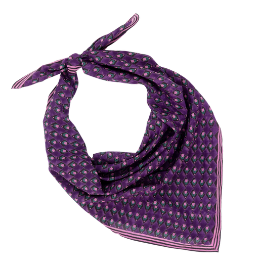 Blockshop :: Purple Tulips Square Scarf