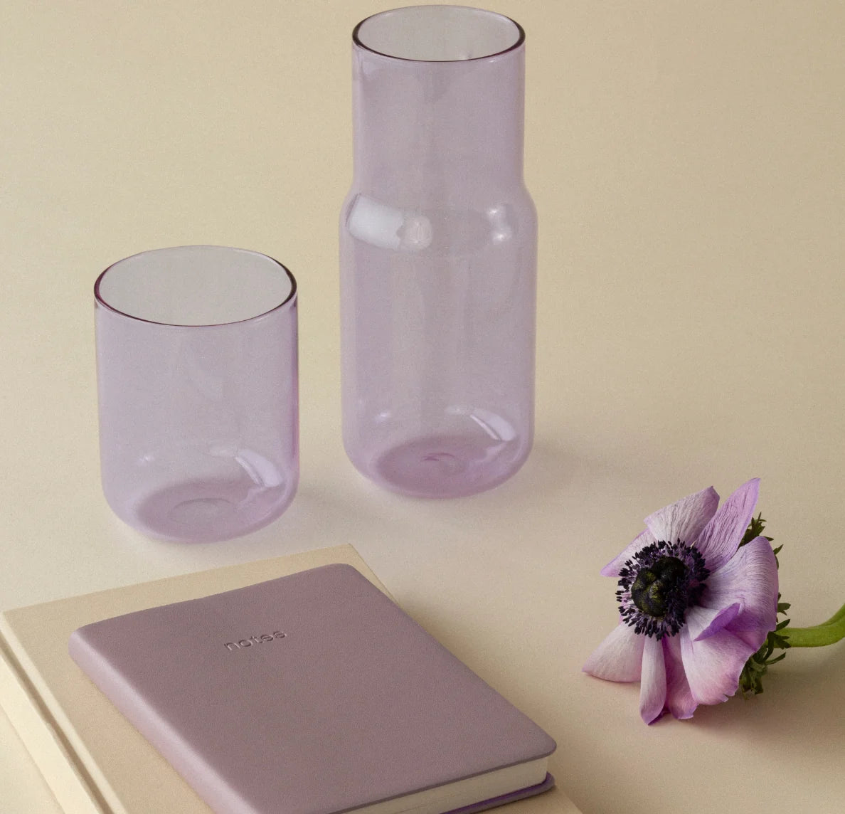 Gry Mattr :: Tinted Glass Carafe, Violet