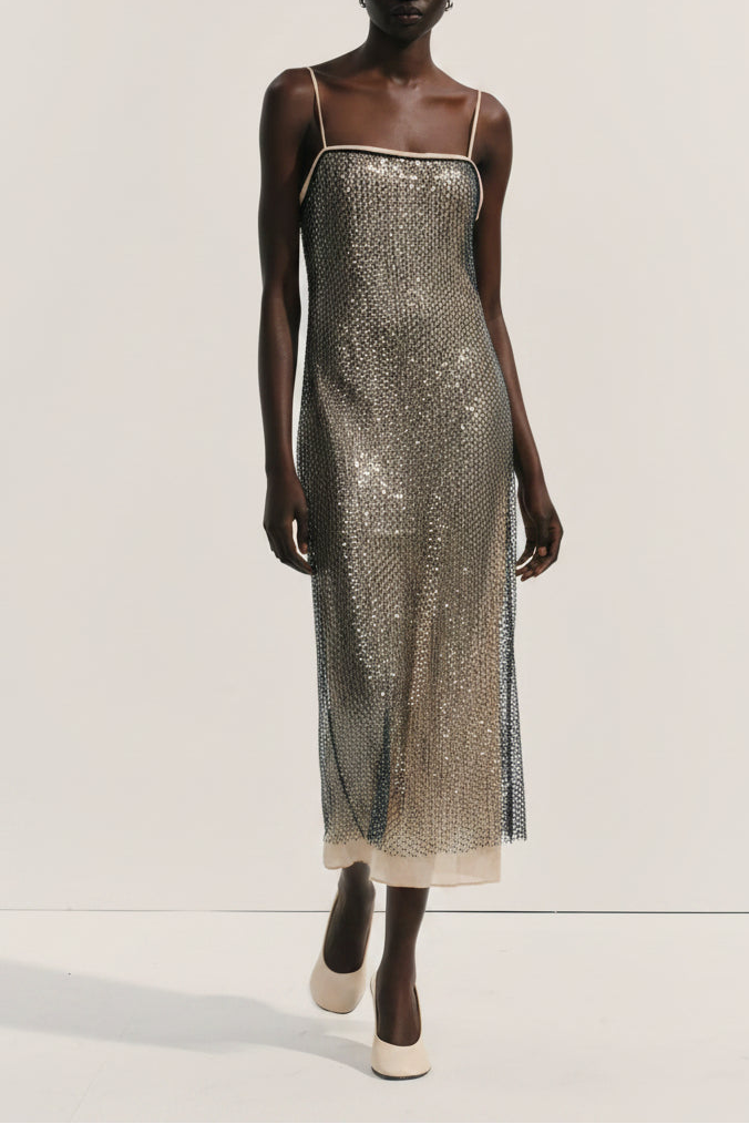 Saint Art :: Orleans Mesh Sequin Dress, Black