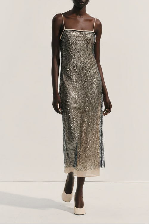 Saint Art :: Orleans Mesh Sequin Dress, Black